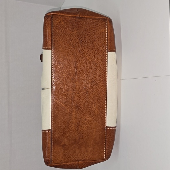 Dooney & Bourke Florentine Vacchetta Leather Double Pockets Tote - Picture 14 of 16